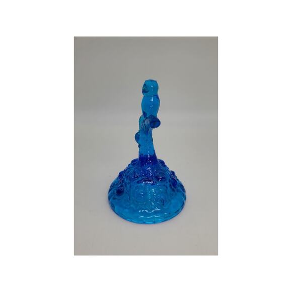 Vintage 1980’s Fenton Art Glass Royal Blue Owl Ring Holder 4.5" T - Picture 7 of 8